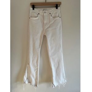 NWOT White Crop Zara Jeans